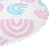 Trans Pride Pastel Regenboog Glas Snijplank (Hoek)