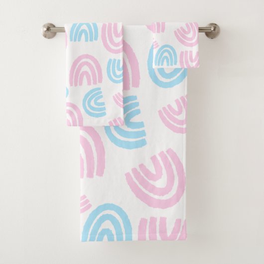 Trans Pride Pastel Regenboog Handdoek Set (Insitu)