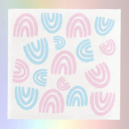 Trans Pride Pastel Regenboog Papier Servet