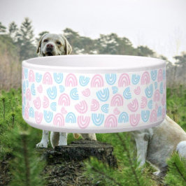 Trans Pride Pastel Regenboog Voerbak voor Huisdier Voerbakje