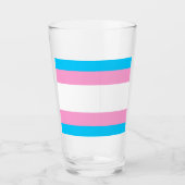 Trans Pride Pint Glass: schip met trots Glas (Voorkant)