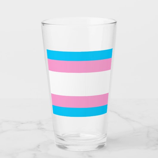 Trans Pride Pint Glass: schip met trots Glas (Voorkant)