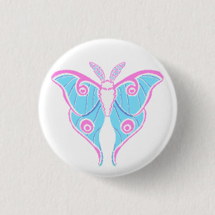 Trans Pride Pixel Moth Button