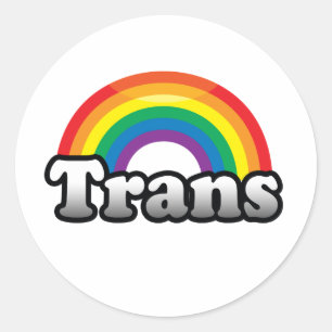 TRANS PRIDE -.png Ronde Sticker