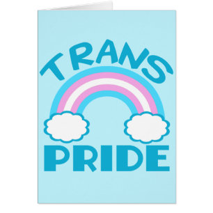 Trans Pride Rainbow Beauful Transgender Card