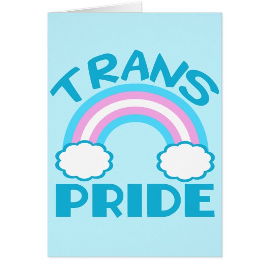 Trans Pride Rainbow Beauful Transgender Card (Voorkant)