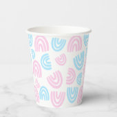 Trans Pride Rainbow Paper Cup Papieren Bekers (Achterkant)