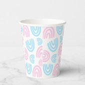 Trans Pride Rainbow Paper Cup Papieren Bekers (Rechts)