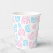 Trans Pride Rainbow Paper Cup Papieren Bekers (Voorkant)