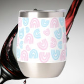 Trans Pride Rainbow Stemless Wine Tumbler