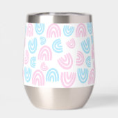 Trans Pride Rainbow Stemless Wine Tumbler (Achterkant)