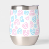 Trans Pride Rainbow Stemless Wine Tumbler (Links)