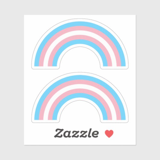 Trans Pride Rainbow Sticker (Vel)