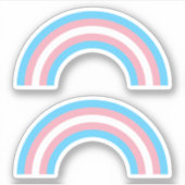 Trans Pride Rainbow Sticker (Voorkant)