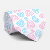 Trans Pride Regenboog Elegantie Halsdoek Stropdas (Opgerold)