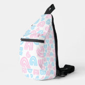 Trans Pride Regenboog Schoudertas Sling Bag (Rechterhoek)