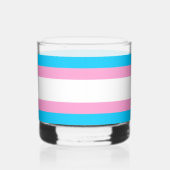 Trans Pride Rocks Glas: Drink met Solidariteit Whisky Glas (Achterkant)