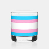 Trans Pride Rocks Glass: schip met solidariteit Whisky Glas (Achterkant)