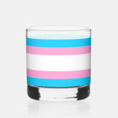 Trans Pride Rocks Glass: schip met solidariteit Whisky Glas (Links)