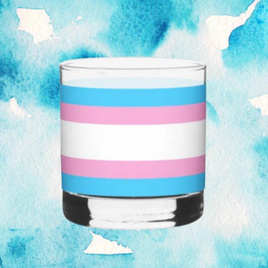 Trans Pride Rocks Glass: schip met solidariteit Whisky Glas