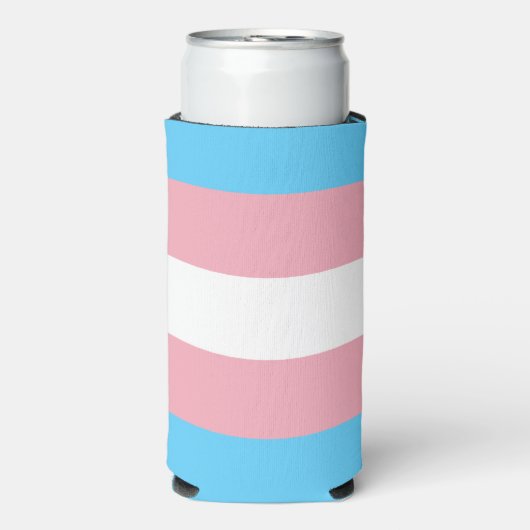 Trans Pride. Seltzer Blikjeskoeler (Seltzer Voorkant)