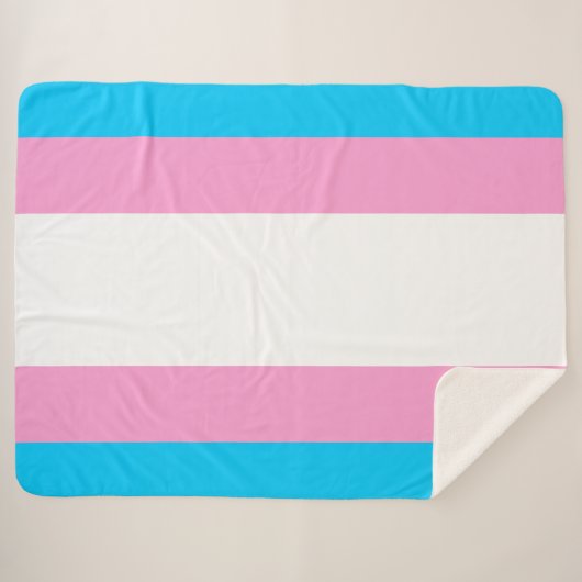 Trans Pride Sherpa Embrace Deken (Voorkant (horizontaal))