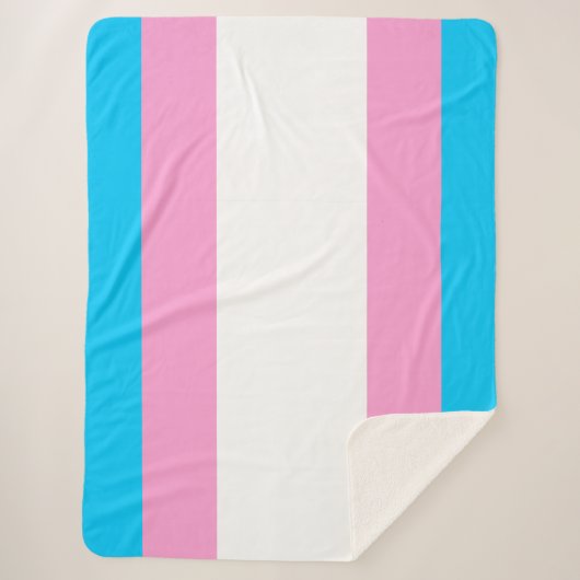 Trans Pride Sherpa-omarming Sherpa Deken (Voorkant)