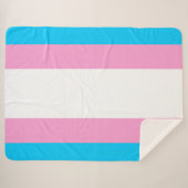 Trans Pride Sherpa-omarming Sherpa Deken (Voorkant (horizontaal))