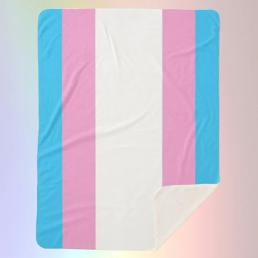 Trans Pride Sherpa-omarming Sherpa Deken
