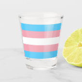 Trans Pride. Shot Glas (Voorkant)