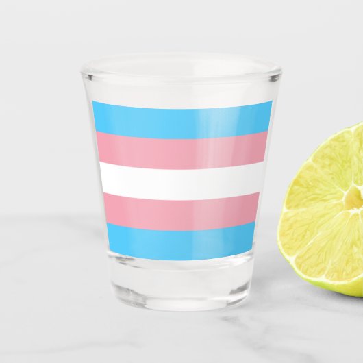 Trans Pride. Shot Glas (Voorkant)