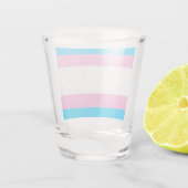 Trans Pride Shotglas: Proost op Inclusiviteit Shot Glas (Achterkant)