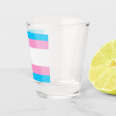 Trans Pride Shotglas: Proost op Inclusiviteit Shot Glas (Rechts)