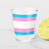 Trans Pride Shotglas: Proost op Inclusiviteit Shot Glas (Voorkant)