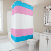 Trans Pride Shower Curtain: Splash van inclusivite Douchegordijn (In situ)