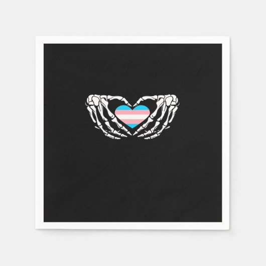 Trans Pride Skeleton Halloween Transgender Gothic  Servet (Voorkant)