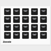 Trans Pride Skeleton Halloween Transgender Gothic Vierkante Sticker (Vel)