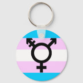 Trans Pride sleutelhanger - met symbool (Voorkant)