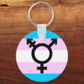 Trans Pride sleutelhanger - met symbool (Voorkant)