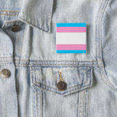Trans Pride Speld Badge Vierkante Button 5,1 Cm (In situ)