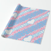 Trans Pride Squiggle Cadeaupapier (Uitgerold)