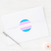 Trans Pride stickers - rond (Envelop)