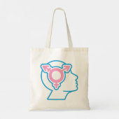Trans Pride Symbol Canvas tas (Achterkant)