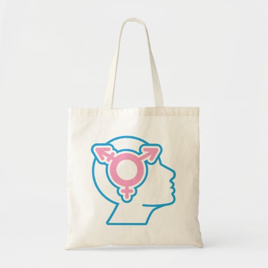 Trans Pride Symbol Canvas tas (Voorkant)