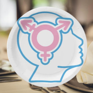 Trans Pride Symbol Papieren Borden Bordje