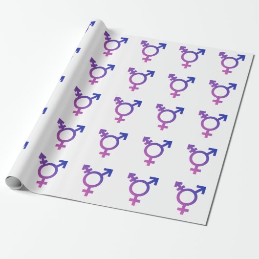 Trans Pride Symbool Cadeaupapier (Uitgerold)