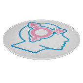 Trans Pride Symbool Glas Snijplank (Hoek)
