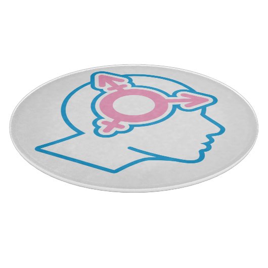 Trans Pride Symbool Glas Snijplank (Hoek)