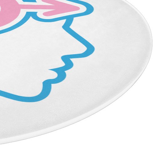 Trans Pride Symbool Glas Snijplank (Hoek)