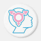 Trans Pride Symbool Magneet (Voorkant)